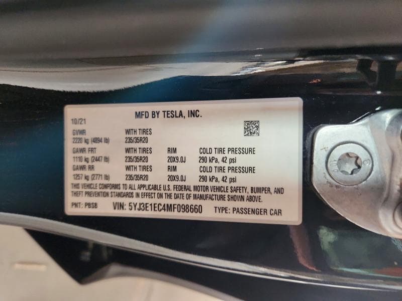2021 TESLA MODEL 3 13
