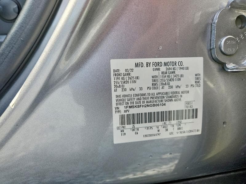 2022 FORD EXPLORER LIMITED 13