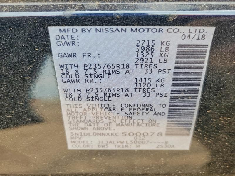 2019 INFINITI QX60 PURE 13