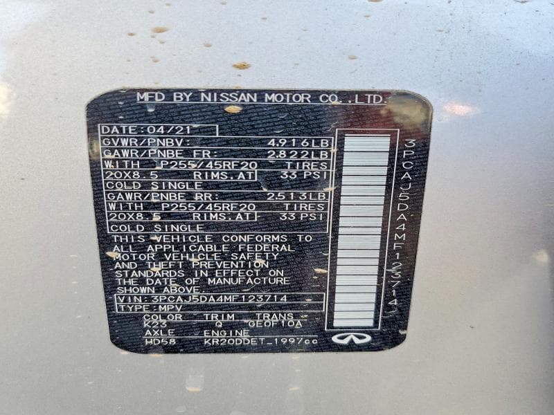 2021 INFINITI QX50 AUTOGRAPH 13
