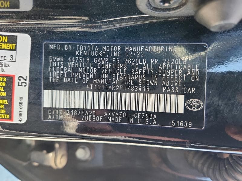 2023 TOYOTA CAMRY SE 12