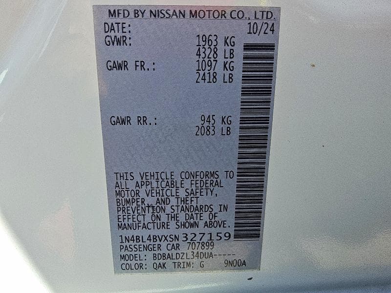 2025 NISSAN ALTIMA S 13