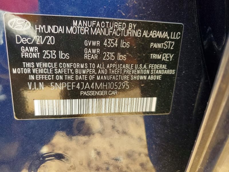 2021 HYUNDAI SONATA SEL 12