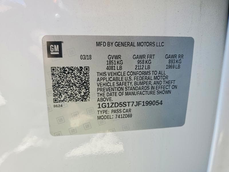 2018 CHEVROLET MALIBU LT 13