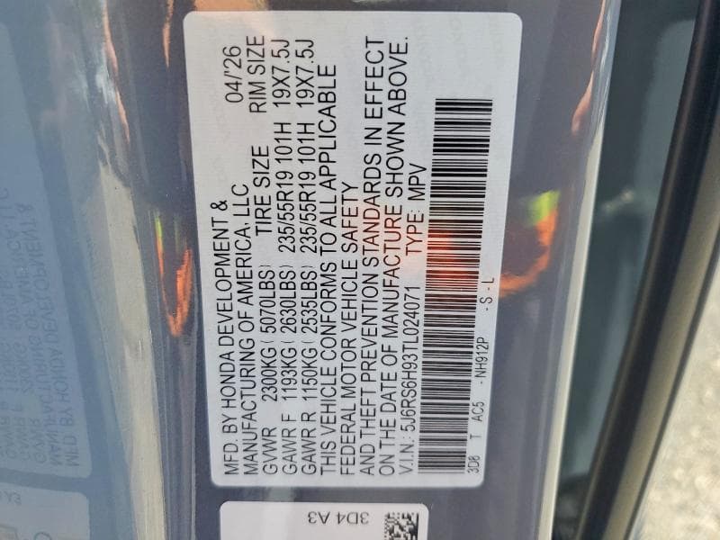 2026 HONDA CR-V SPORT TOURING 13
