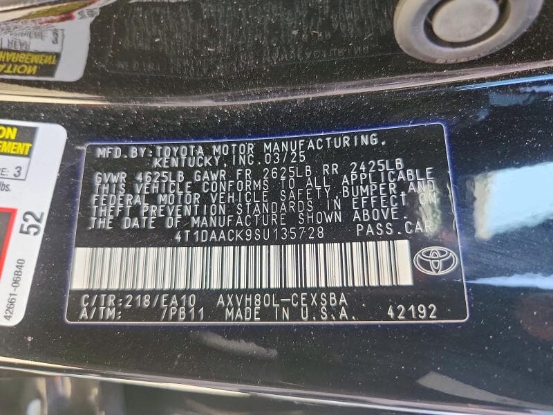 2025 TOYOTA CAMRY SE 13