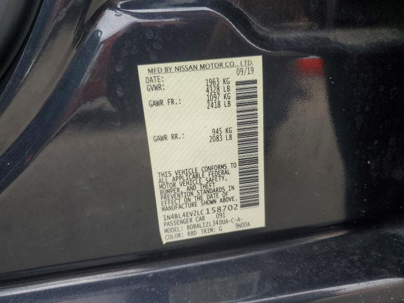 2020 NISSAN ALTIMA SL 12