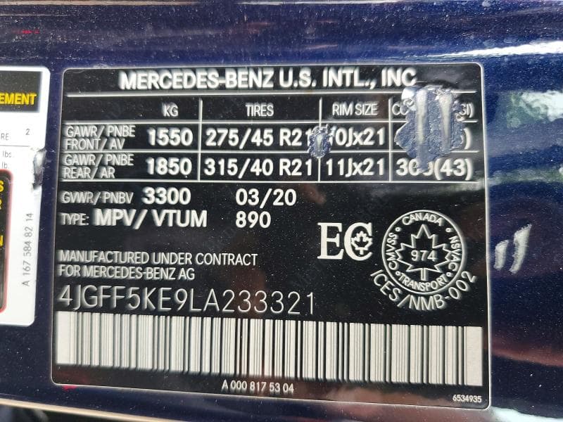 2020 MERCEDES-BENZ GLS 450 4MATIC 14