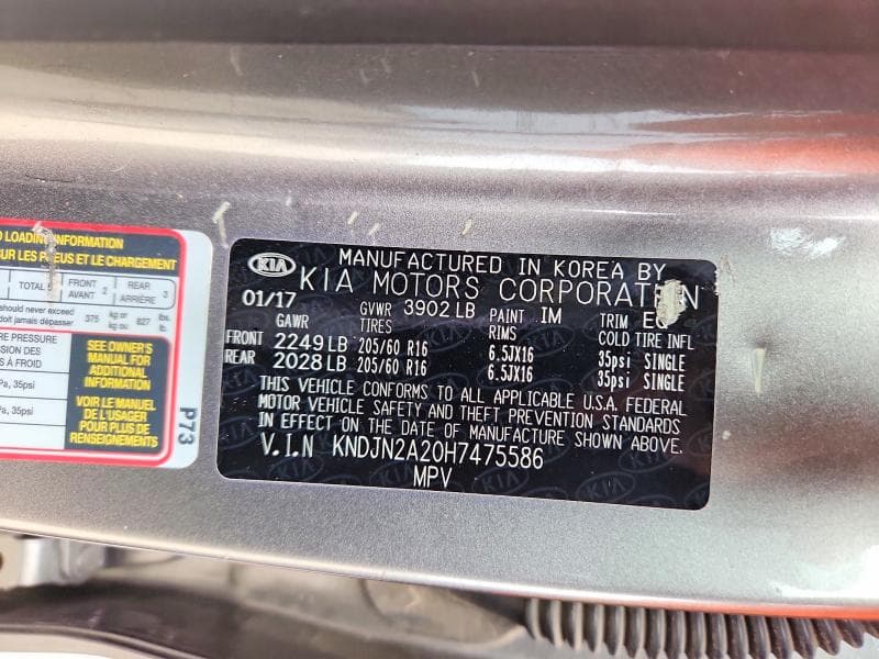 2017 KIA SOUL BASE 12