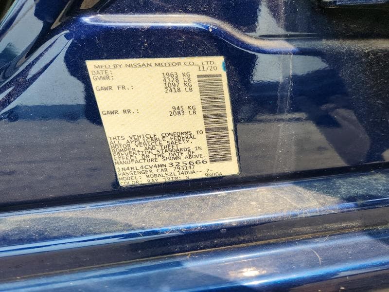 2021 NISSAN ALTIMA SR 12
