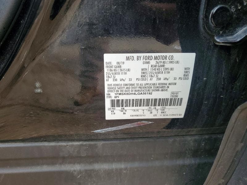 2020 FORD EXPLORER XLT 13