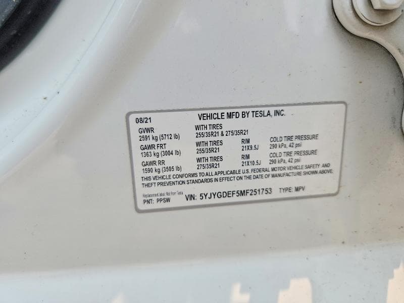 2021 TESLA MODEL Y 12