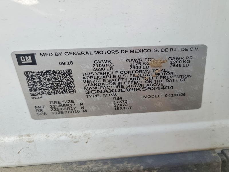 2019 CHEVROLET EQUINOX LT 12