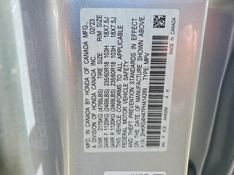 2023 HONDA CR-V EX 13