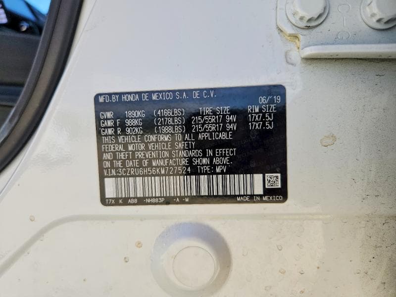 2019 HONDA HR-V EX 13