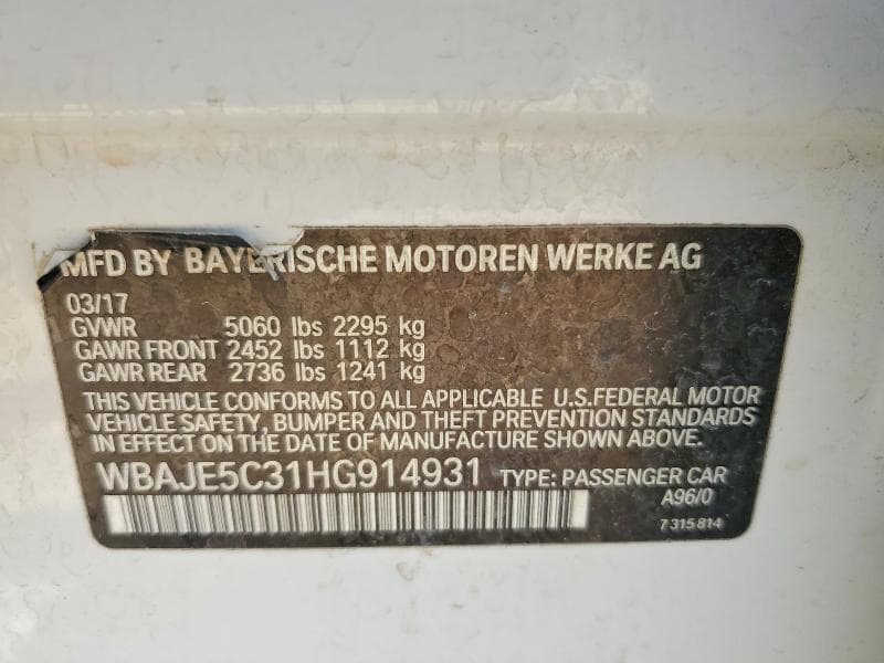 2017 BMW 540 I I 12
