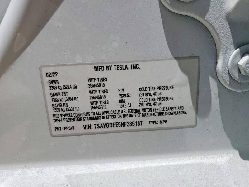 2022 TESLA MODEL Y 14