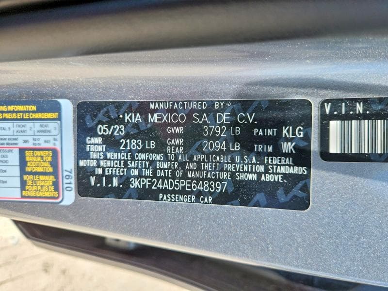 2023 KIA FORTE LXS 12