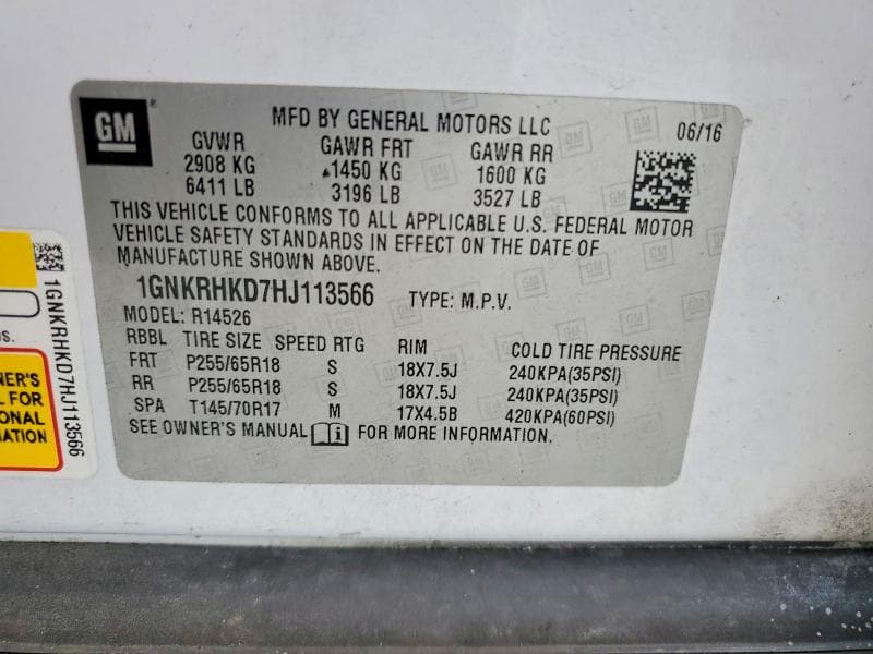 2017 CHEVROLET TRAVERSE LT 13