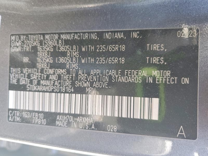 2023 TOYOTA HIGHLANDER HYBRID XLE 13