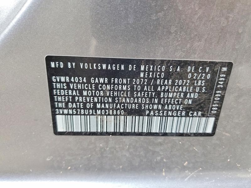 2020 VOLKSWAGEN JETTA S 12