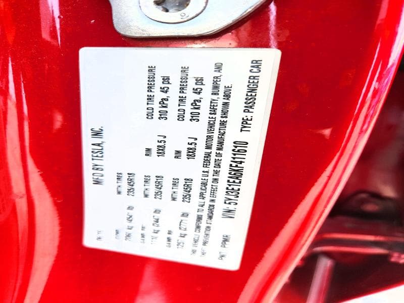 2019 TESLA MODEL 3 12