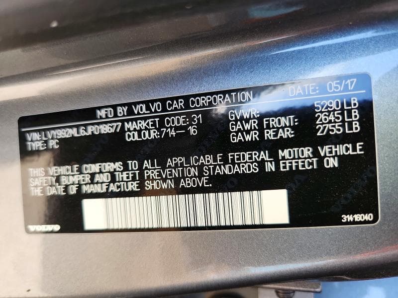 2018 VOLVO S90 T6 INSCRIPTION 12
