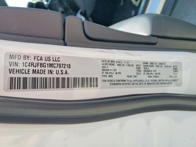 2021 JEEP GRAND CHEROKEE LIMITED 13