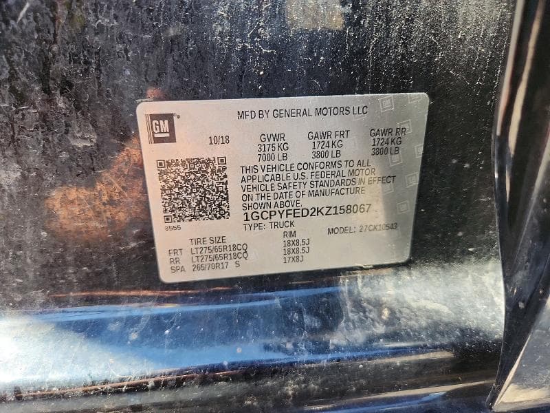 2019 CHEVROLET SILVERADO 12