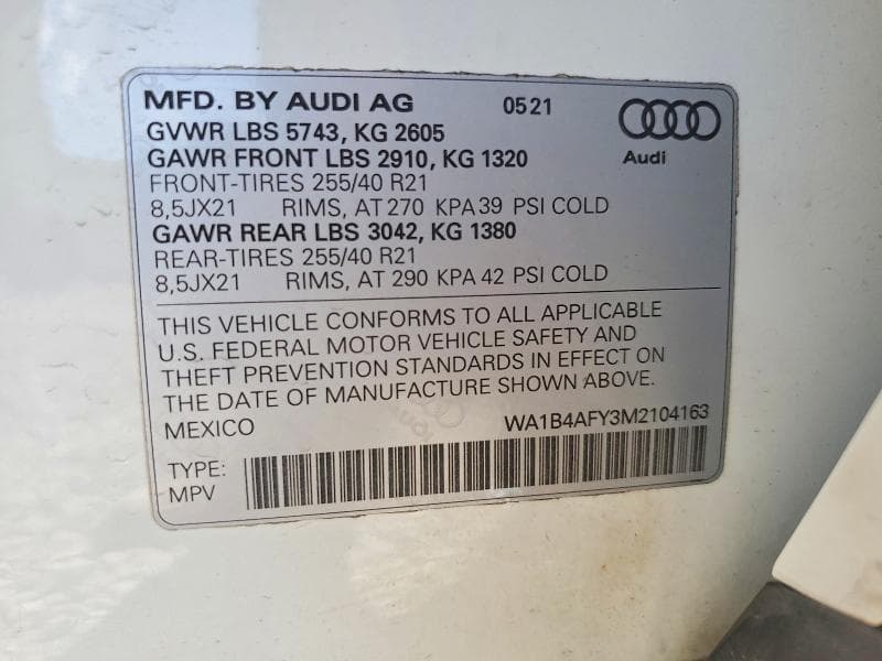 2021 AUDI SQ5 PREMIUM PLUS 14