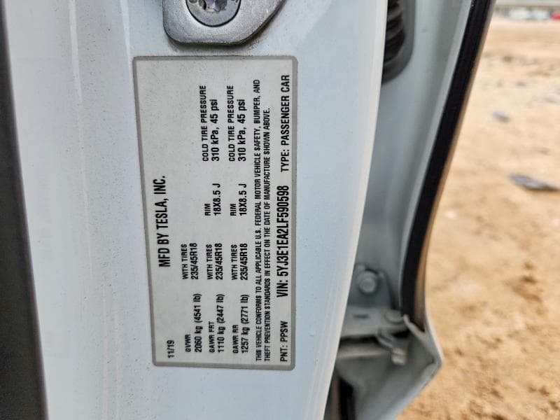 2020 TESLA MODEL 3 12
