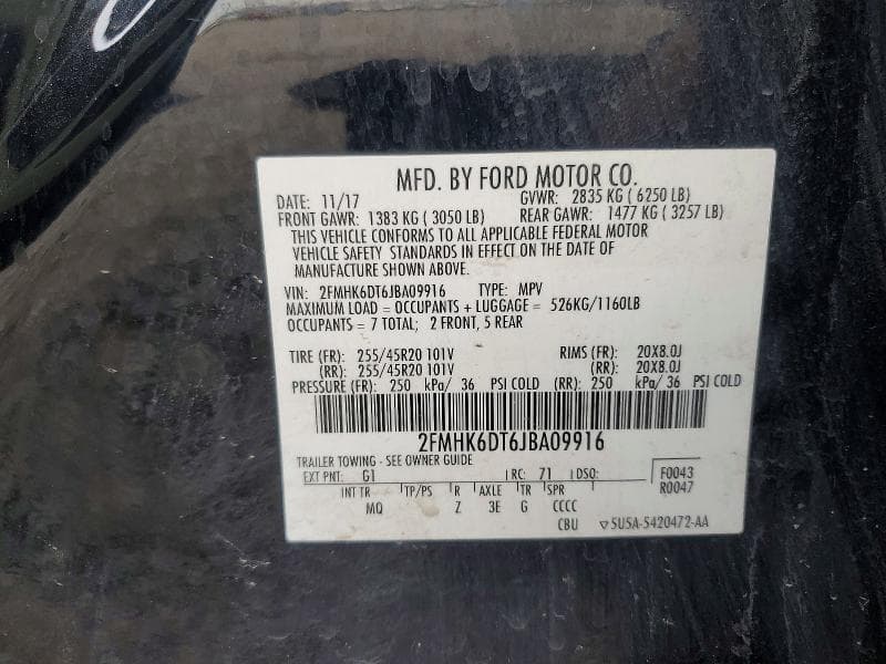 2018 FORD FLEX LIMITED 12