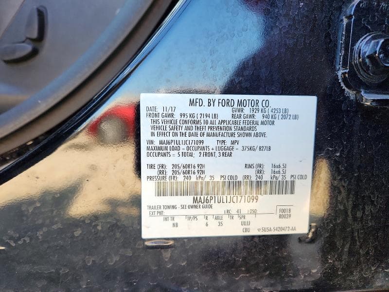 2018 FORD ECOSPORT SE 13