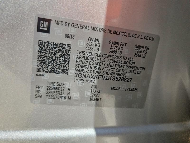 2019 CHEVROLET EQUINOX LT 13