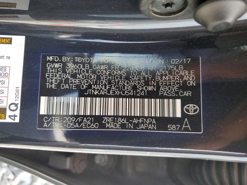 2017 TOYOTA COROLLA IM BASE 13