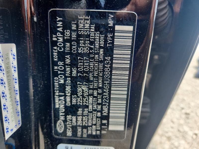 2017 HYUNDAI TUCSON SE 13