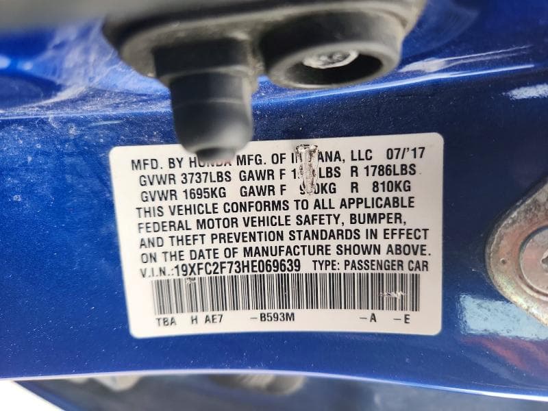 2017 HONDA CIVIC EX 12