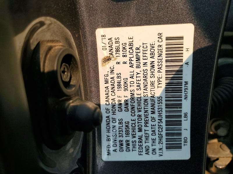 2018 HONDA CIVIC LX 12