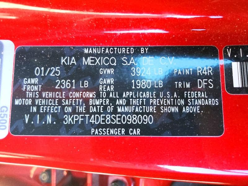 2025 KIA K4 LXS 12