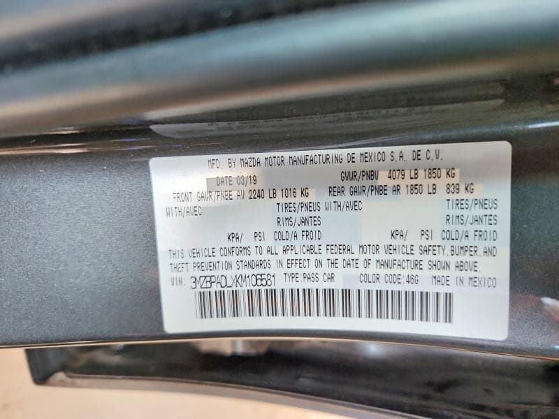 2019 MAZDA 3 PREFERRED 13