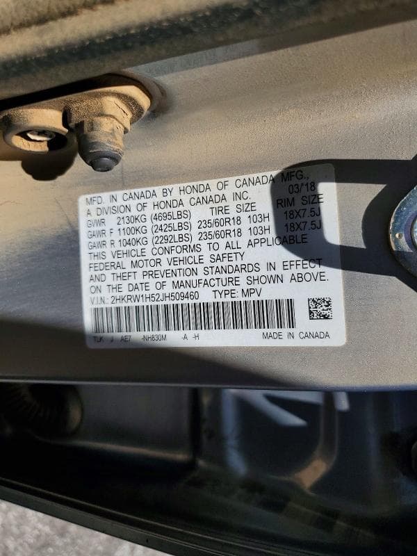 2018 HONDA CR-V EX 13