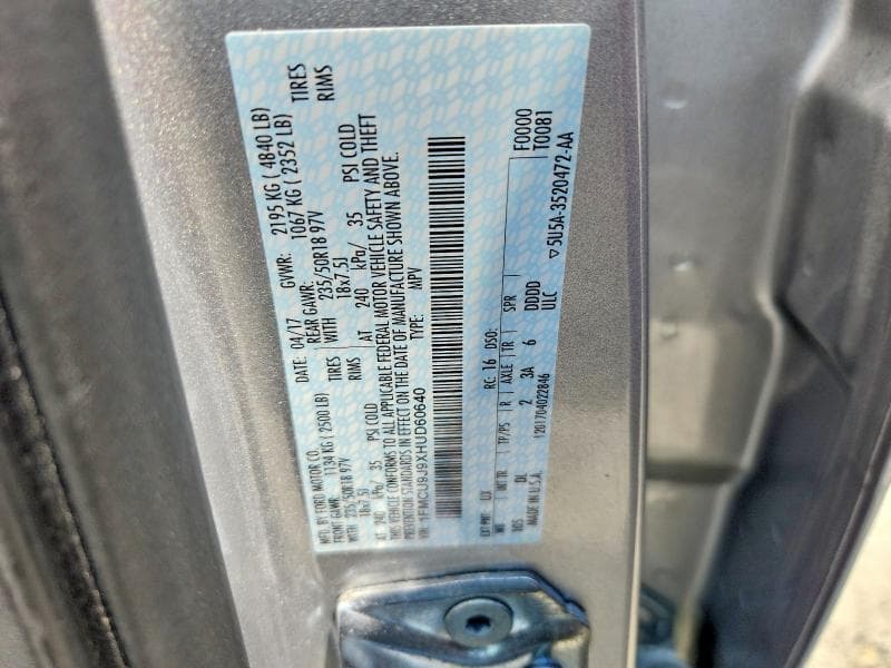 2017 FORD ESCAPE TITANIUM 14