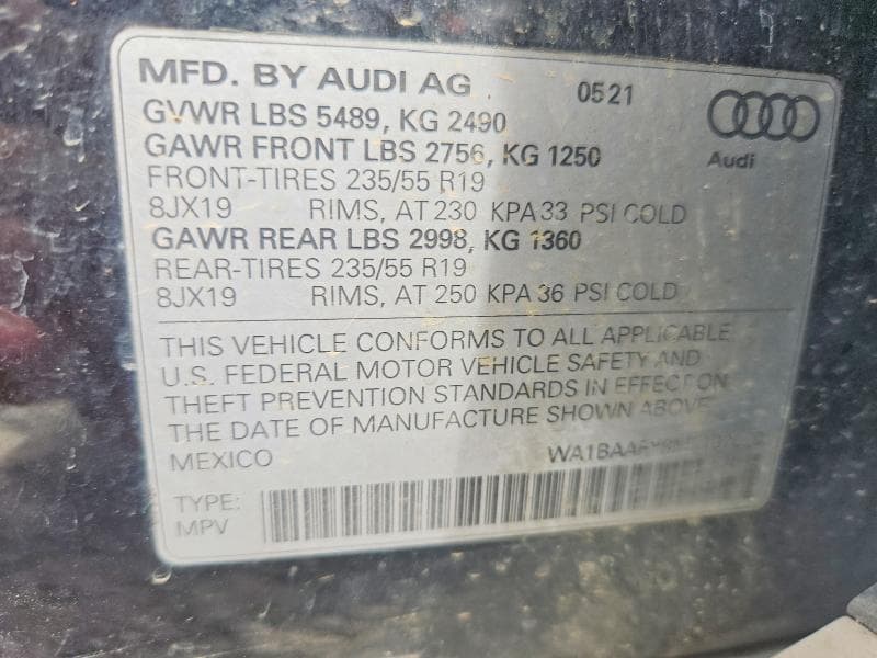 2021 AUDI Q5 PREMIUM PLUS 13
