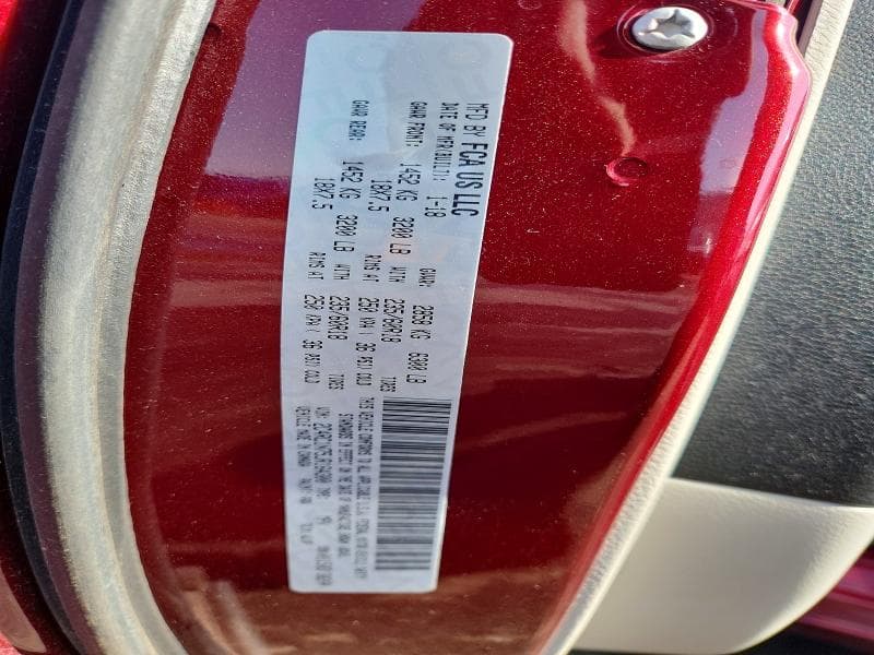 2018 CHRYSLER PACIFICA HYBRID LIMITED 13