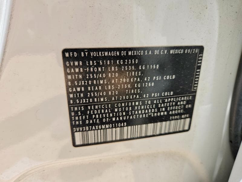 2021 VOLKSWAGEN TIGUAN SE 12