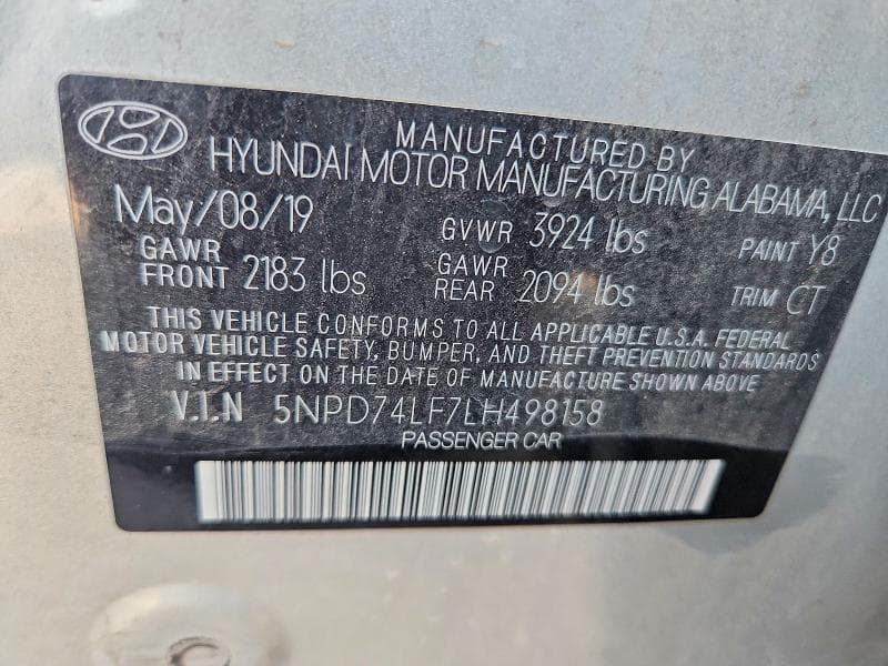 2020 HYUNDAI ELANTRA SE 12
