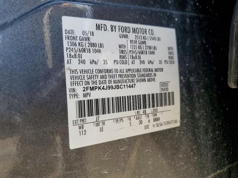 2018 FORD EDGE SEL 13