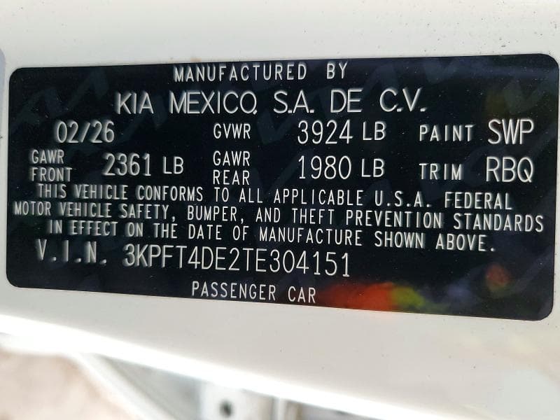 2026 KIA K4 LX 12