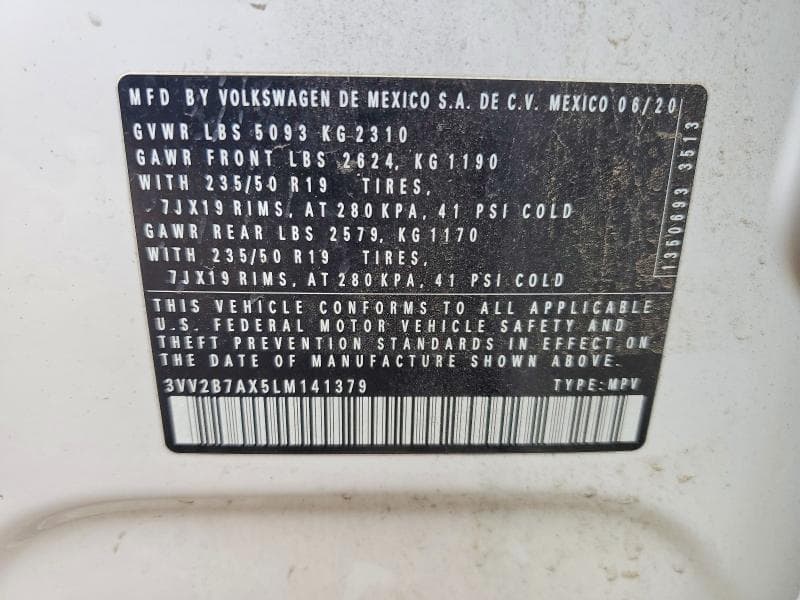 2020 VOLKSWAGEN TIGUAN SE 12
