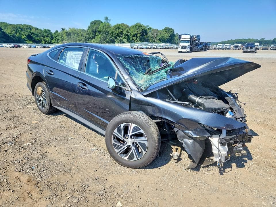 2020 HYUNDAI SONATA HYBRID BLUE 4